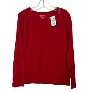 The Children’s Place Girls Size 7/8 Red Long Sleeve Shirt NWT